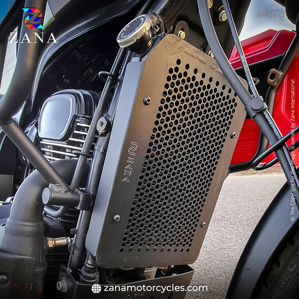 Zana- YEZDI ADVENTURE RADIATOR GRILL HONEYCOMB ALUMINIUM (BLACK)